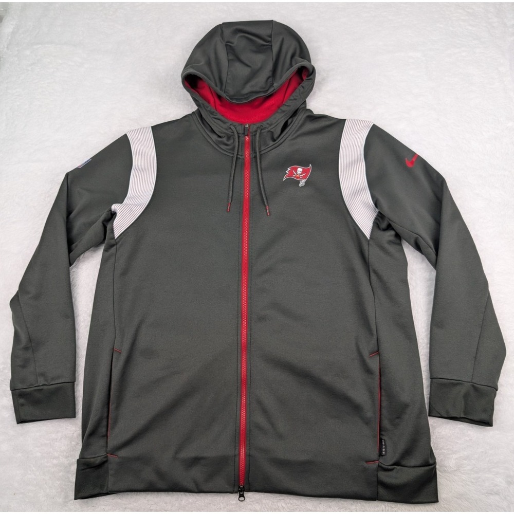 Nike Tampa Bay Buccaneers Full Zip Hoodie Mens XXL Therma-Fit On-Field Pockets